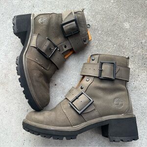 Timberland gray Kori Park Moto chunky Boot Womens 7.5